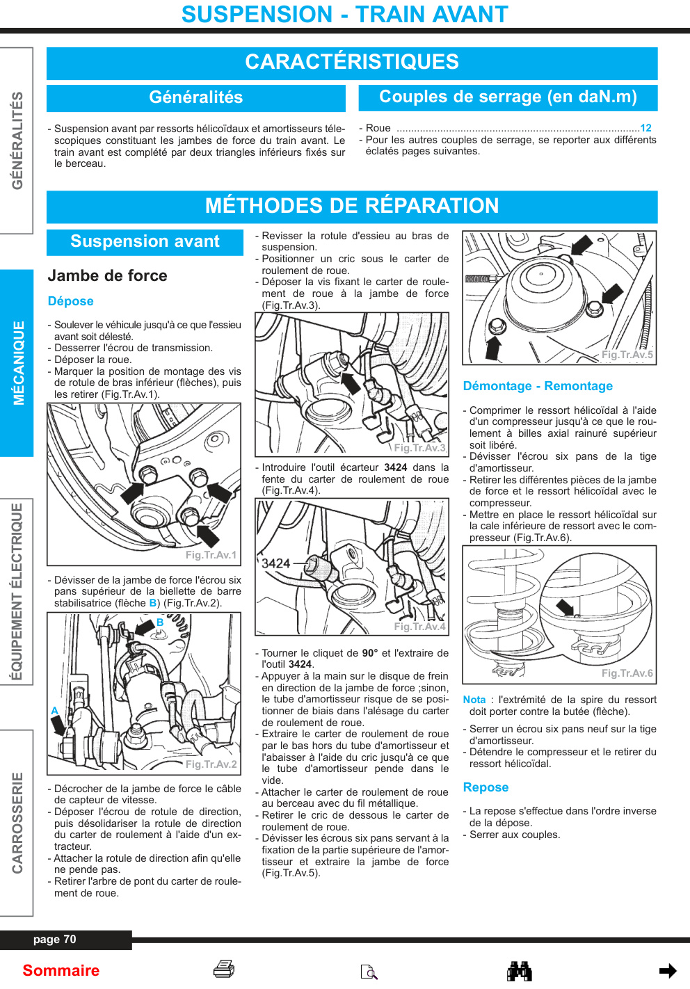 Première page de SUSPENSION - TRAIN AVANT