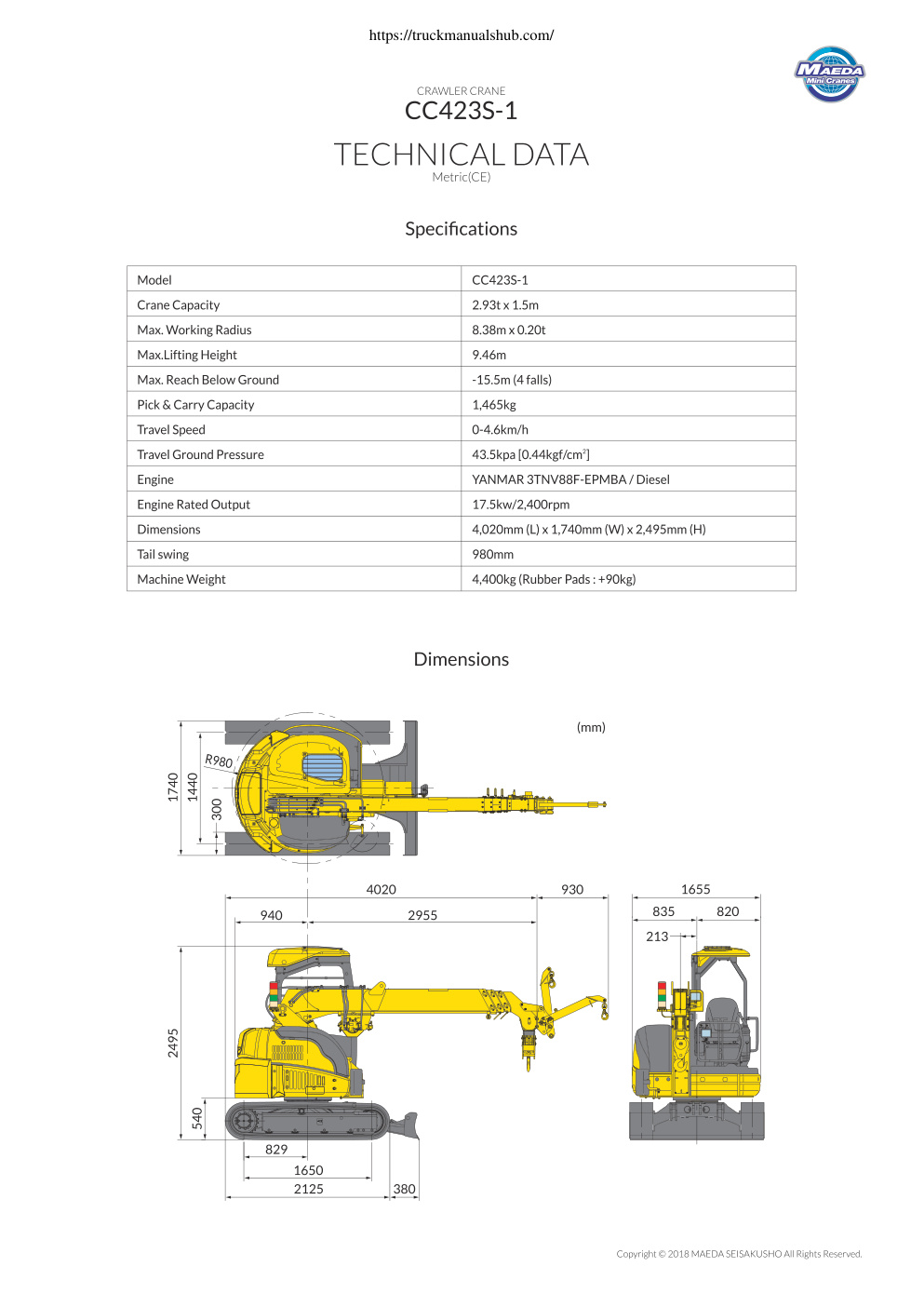 Première page de CRAWLER CRANE