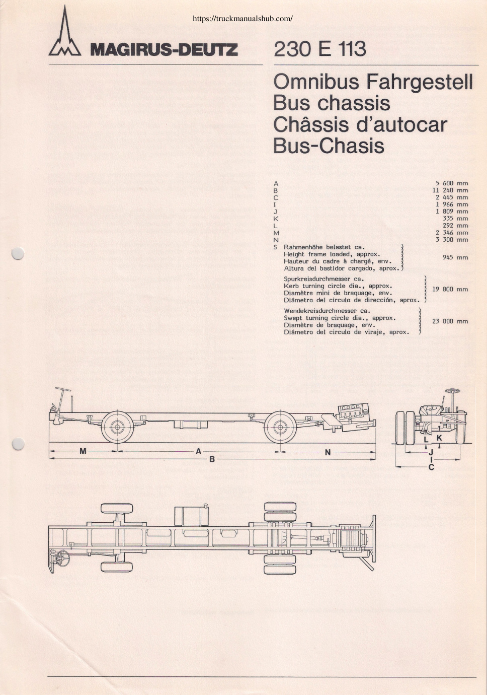 Première page de Magirus-Deutz 230 E 113