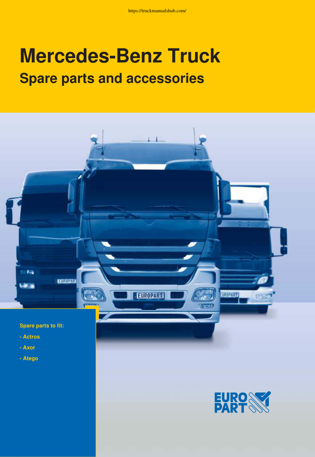 Première page de Mercedes-Benz Axor Spare Parts Catalogue.pdf