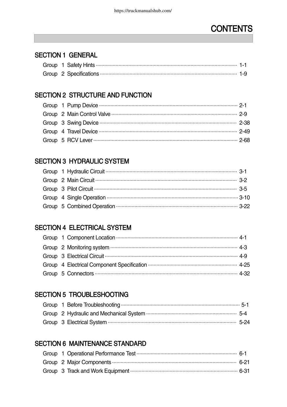 Première page de SECTION 6 MAINTENANCE STANDARD