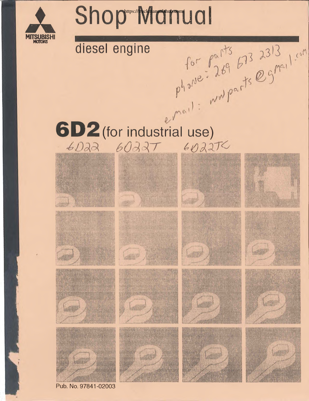 Première page de Mitsubishi 6D22 Engine Service Manual.pdf