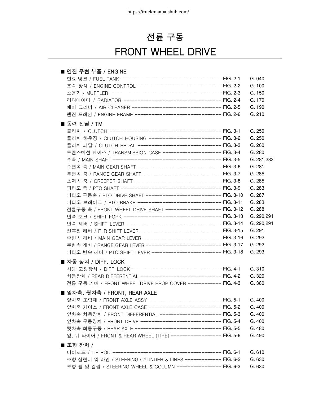 Première page de FRONT WHEEL DRIVE