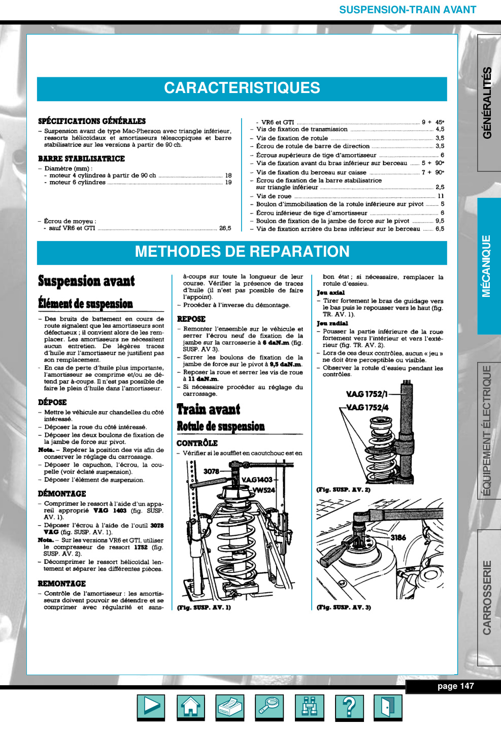 Première page de SUSPENSION-TRAIN AVANT