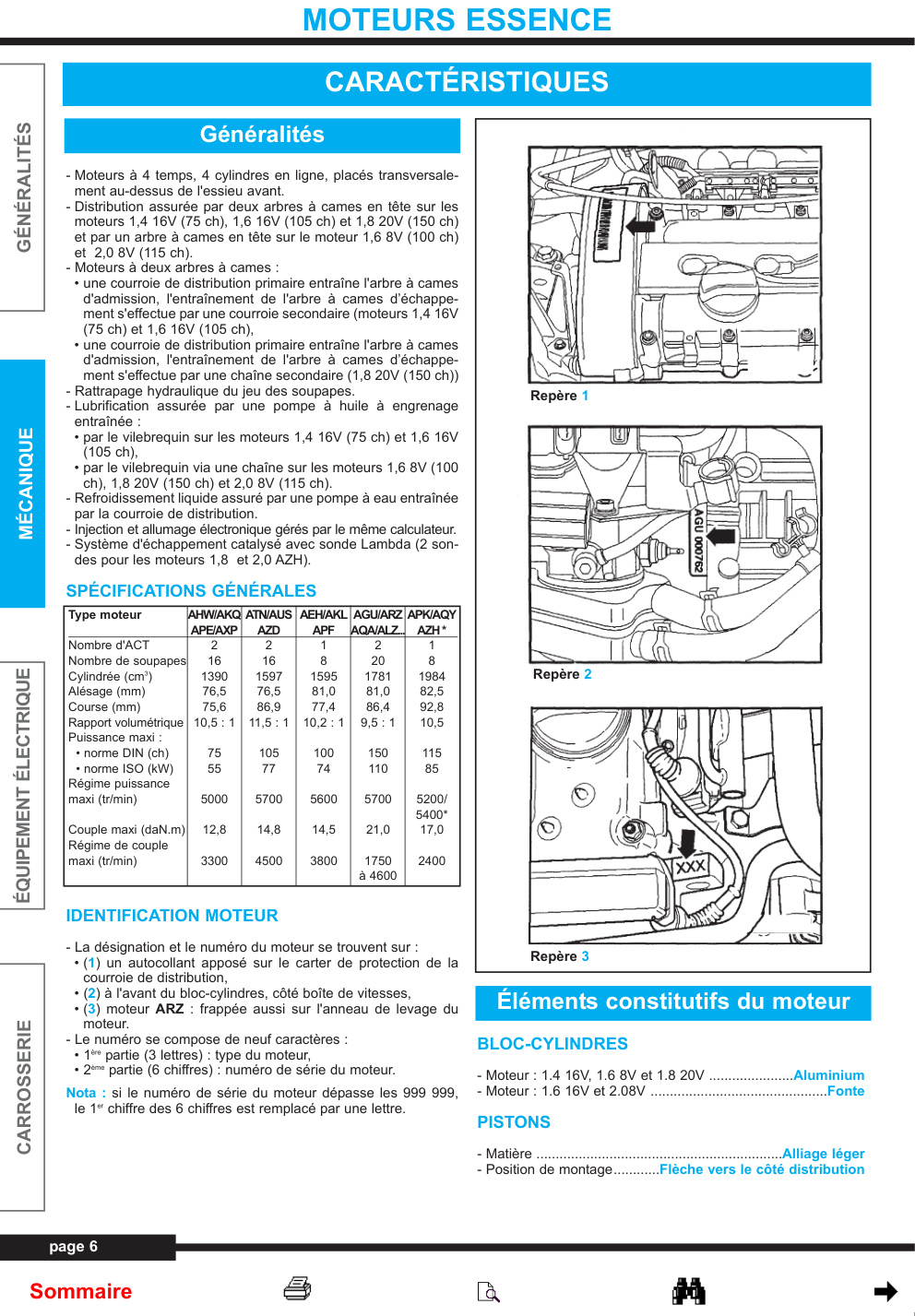 Première page de MOTEURS ESSENCE