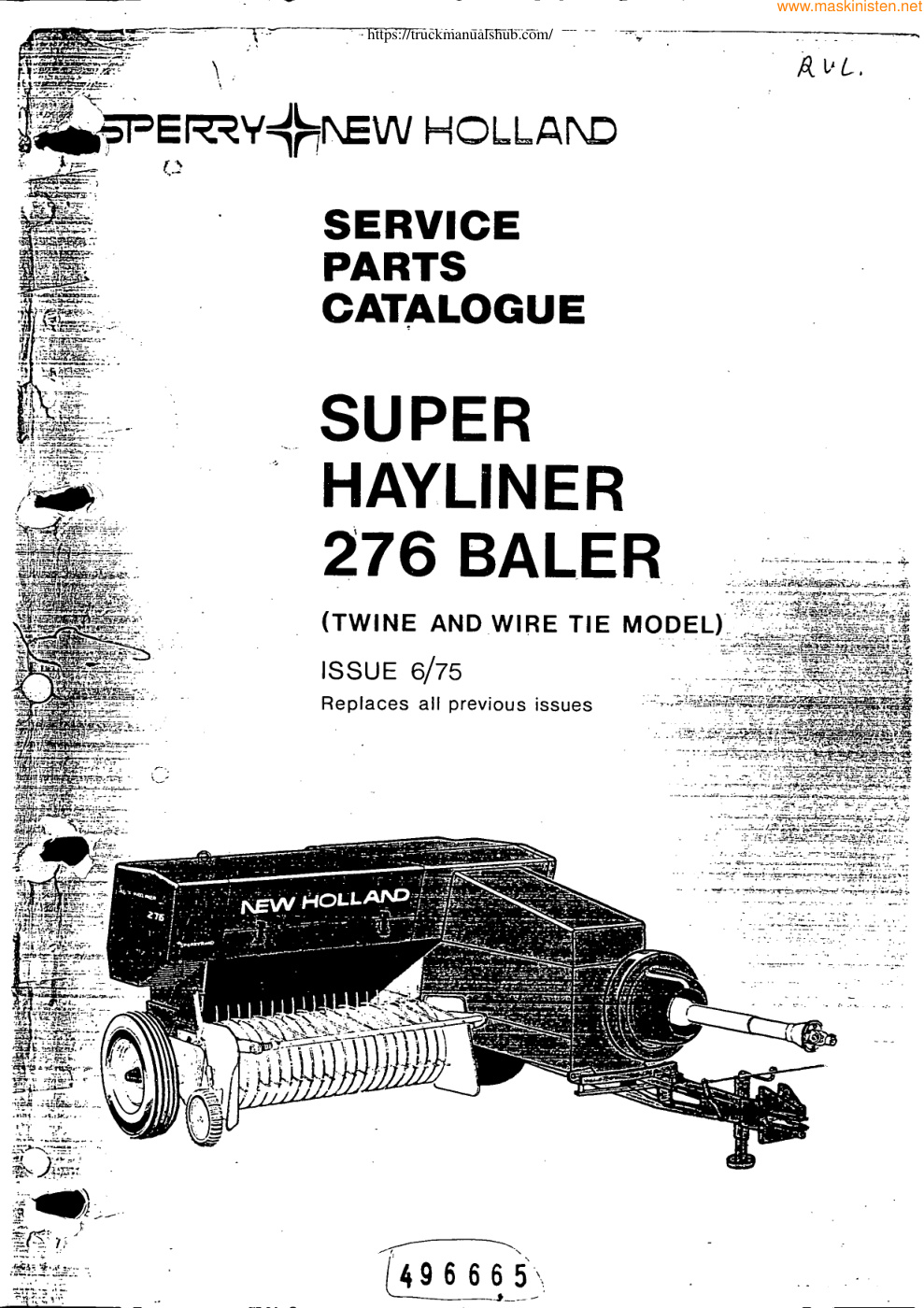 Première page de SERVICE PARTS CATALOGUE