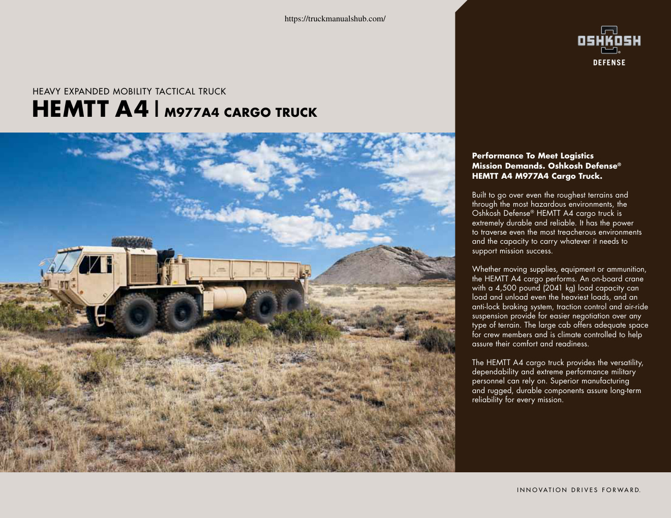 Première page de Oshkosh HEMTT A4 M977A4 Cargo Truck.pdf