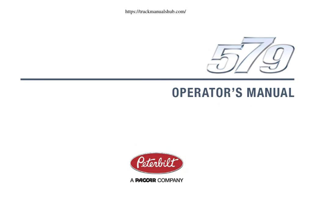 Première page de OPERATOR’S MANUAL