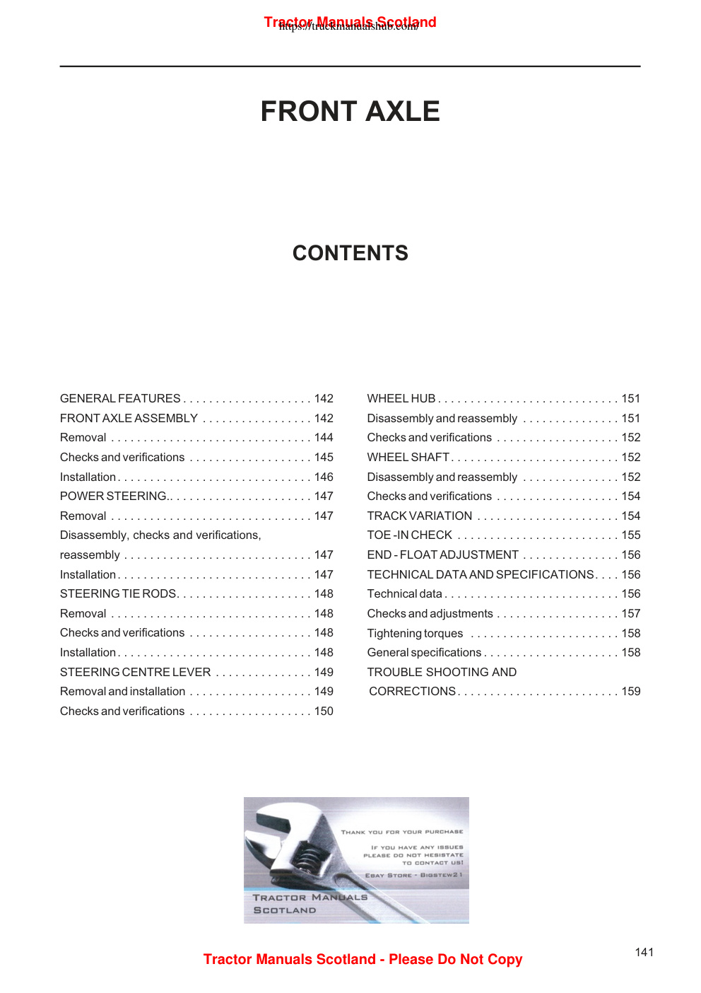 Première page de FRONT AXLE