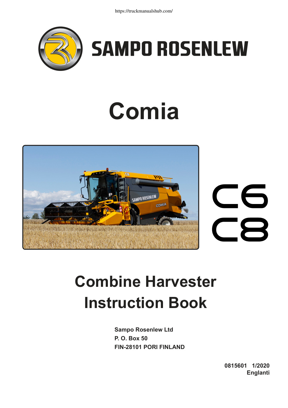 Première page de Instruction Book