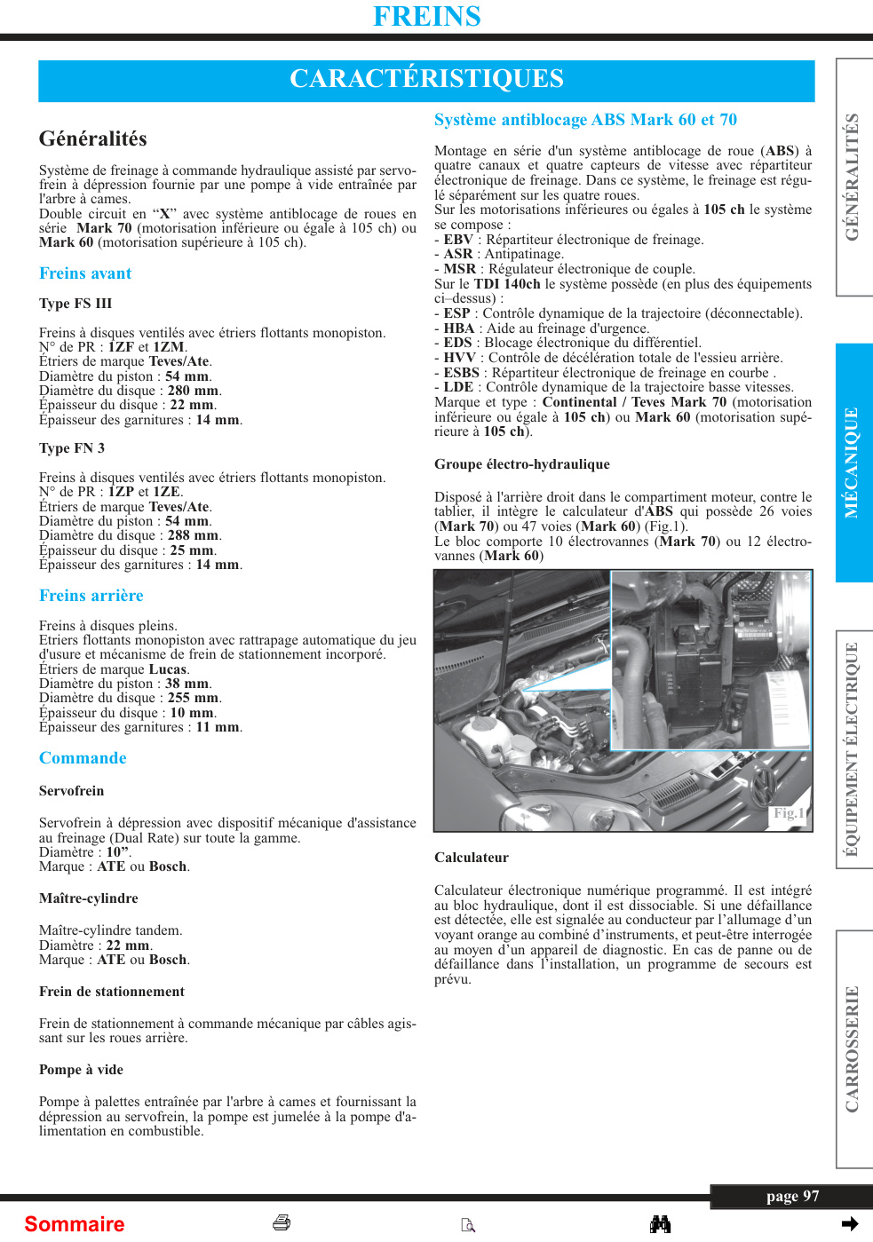 Première page de Système antiblocage ABS Mark 60 et 70