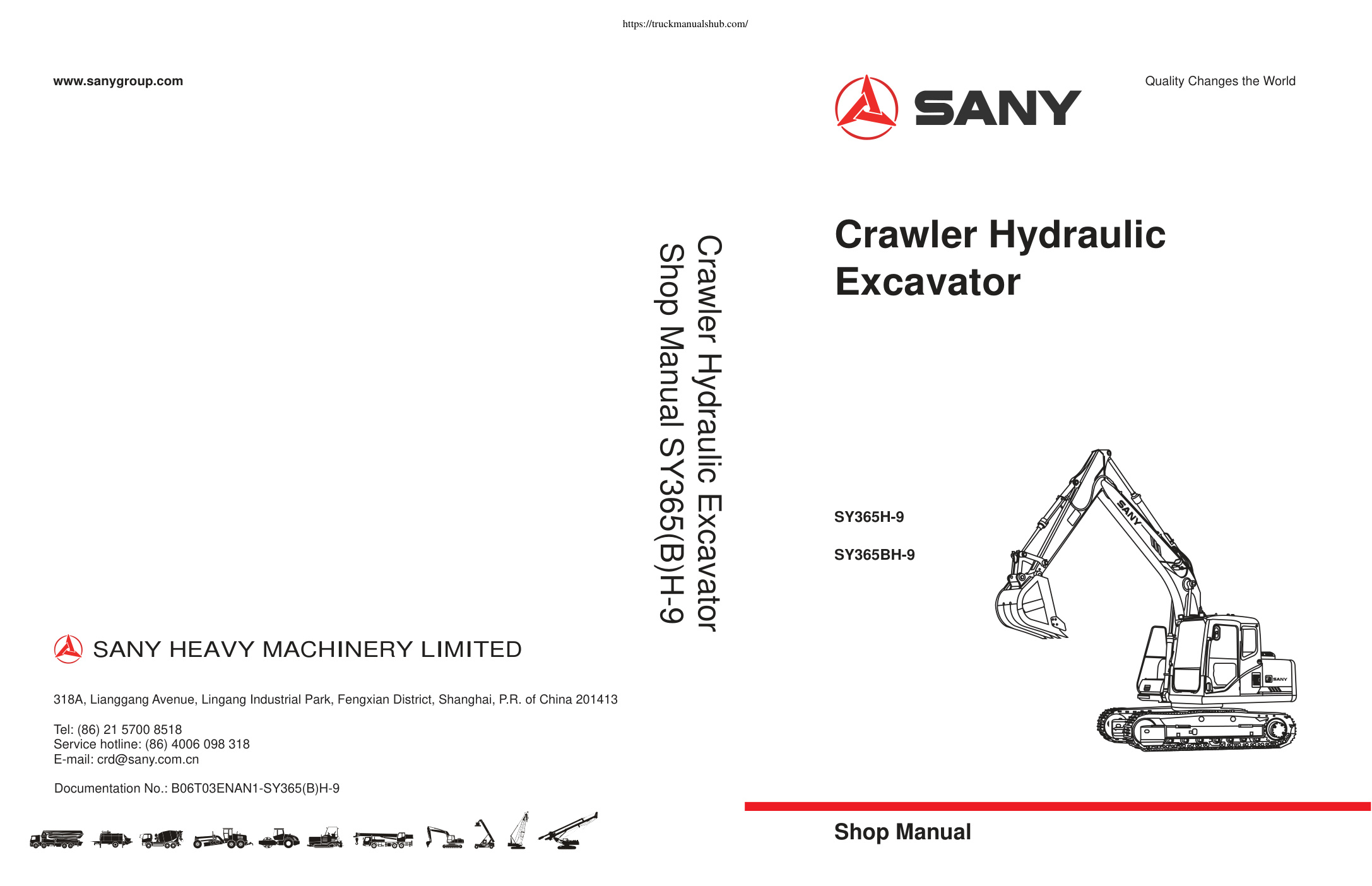 Première page de Crawler Hydraulic Excavator SM SY365(B)