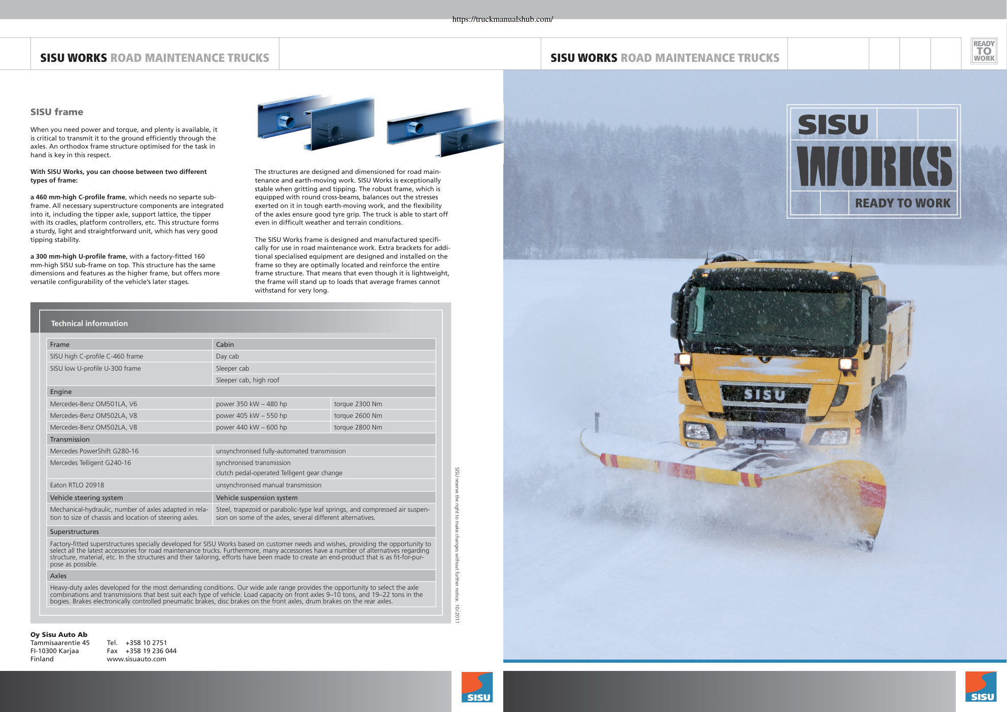 Première page de SISU WORKS ROAD MAINTENANCE TRUCKS SISU WORKS ROAD MAINTENANCE TRUCKS