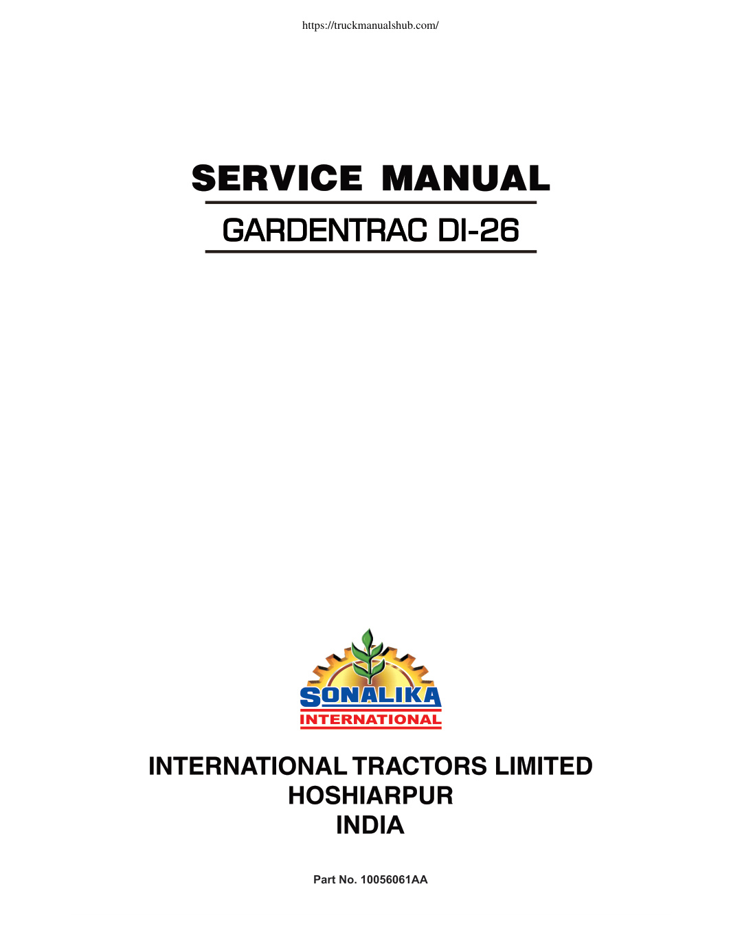 Première page de Service Manual Solis-26 (Part-1 Introduction, Dismounting Aggregates).cdr