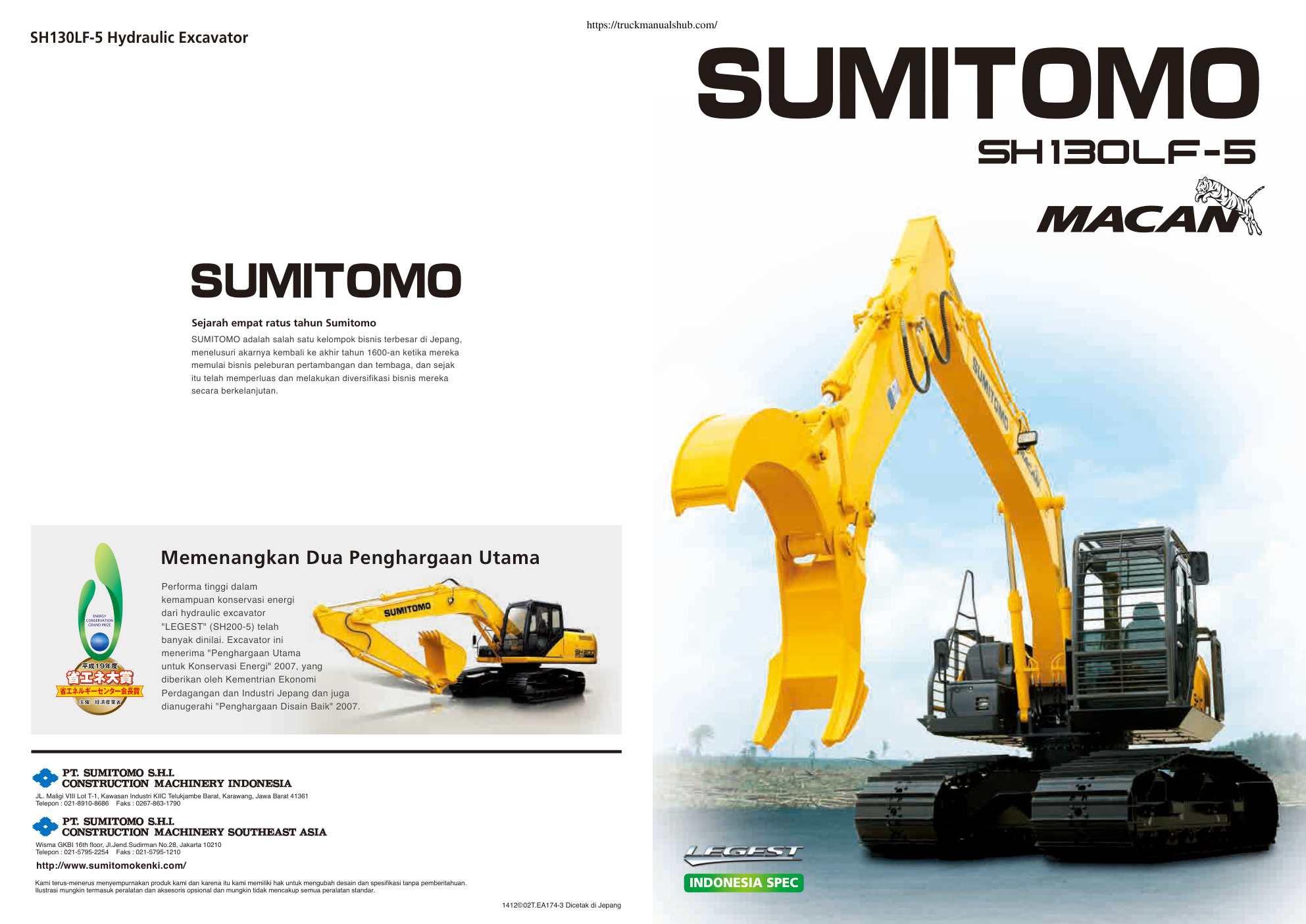 Première page de Sumitomo SH130LF-5 Specs.pdf