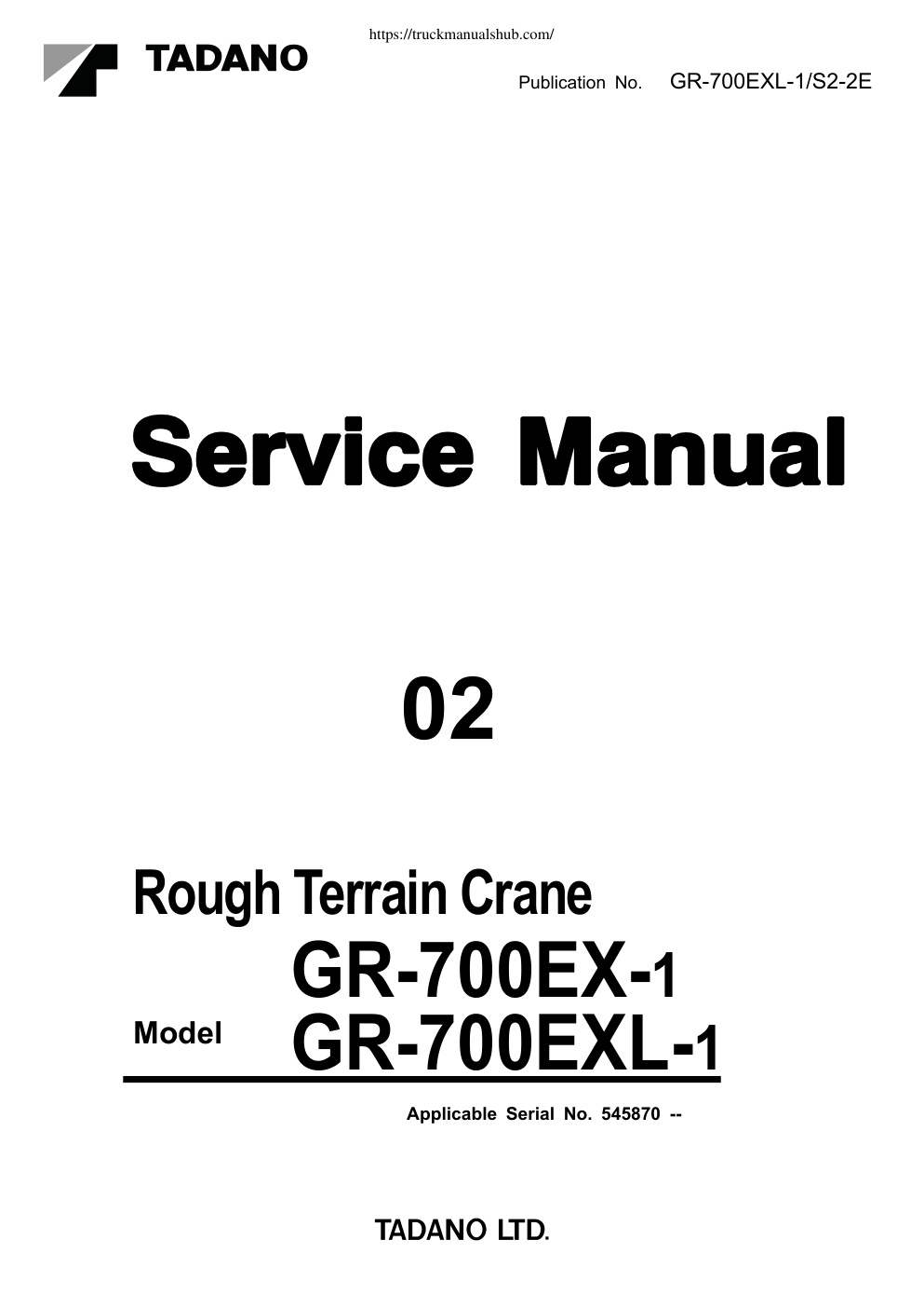 Première page de Service Manual