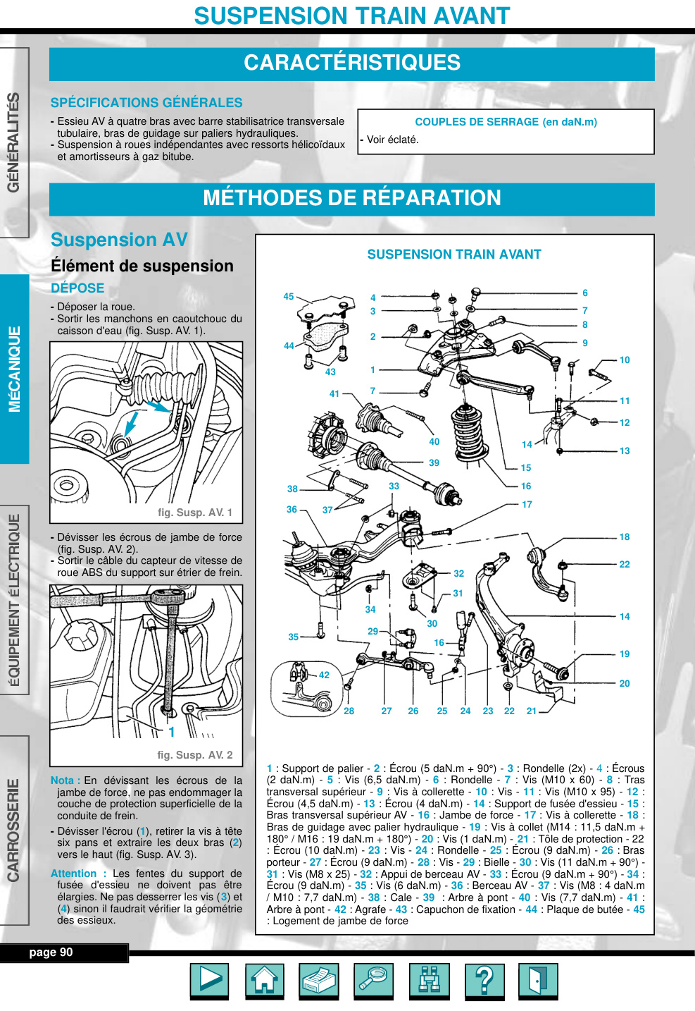 Première page de suspav