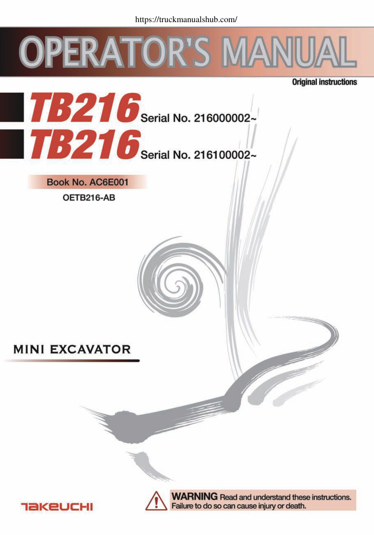 Première page de MINI EXCAVATOR