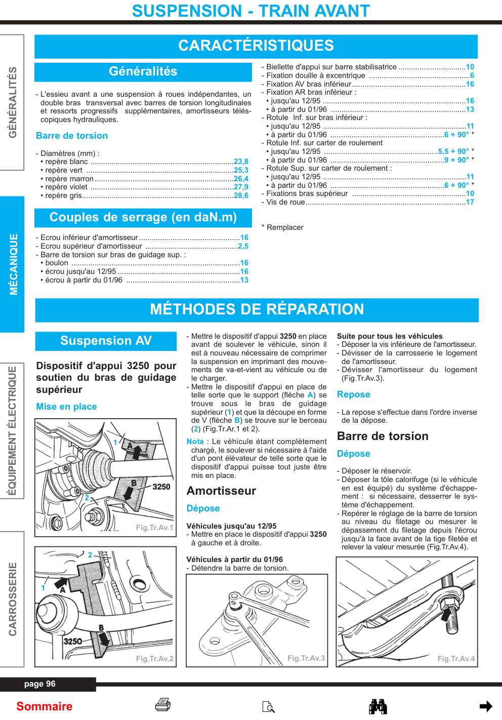 Première page de SUSPENSION - TRAIN AVANT