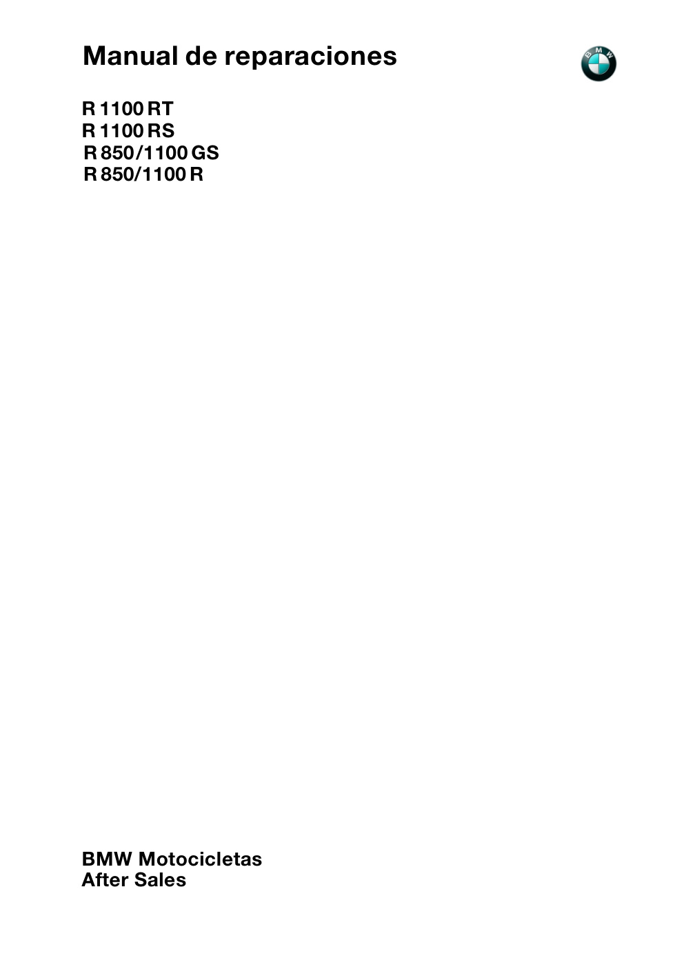 Première page de Manual de reparaciones R259