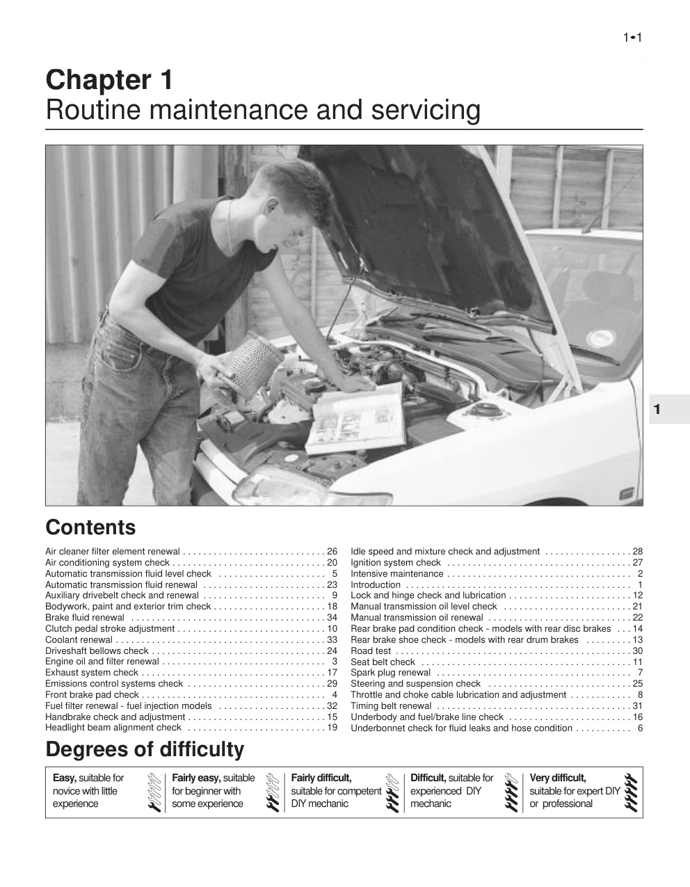 Première page de Routine maintenance and servicing