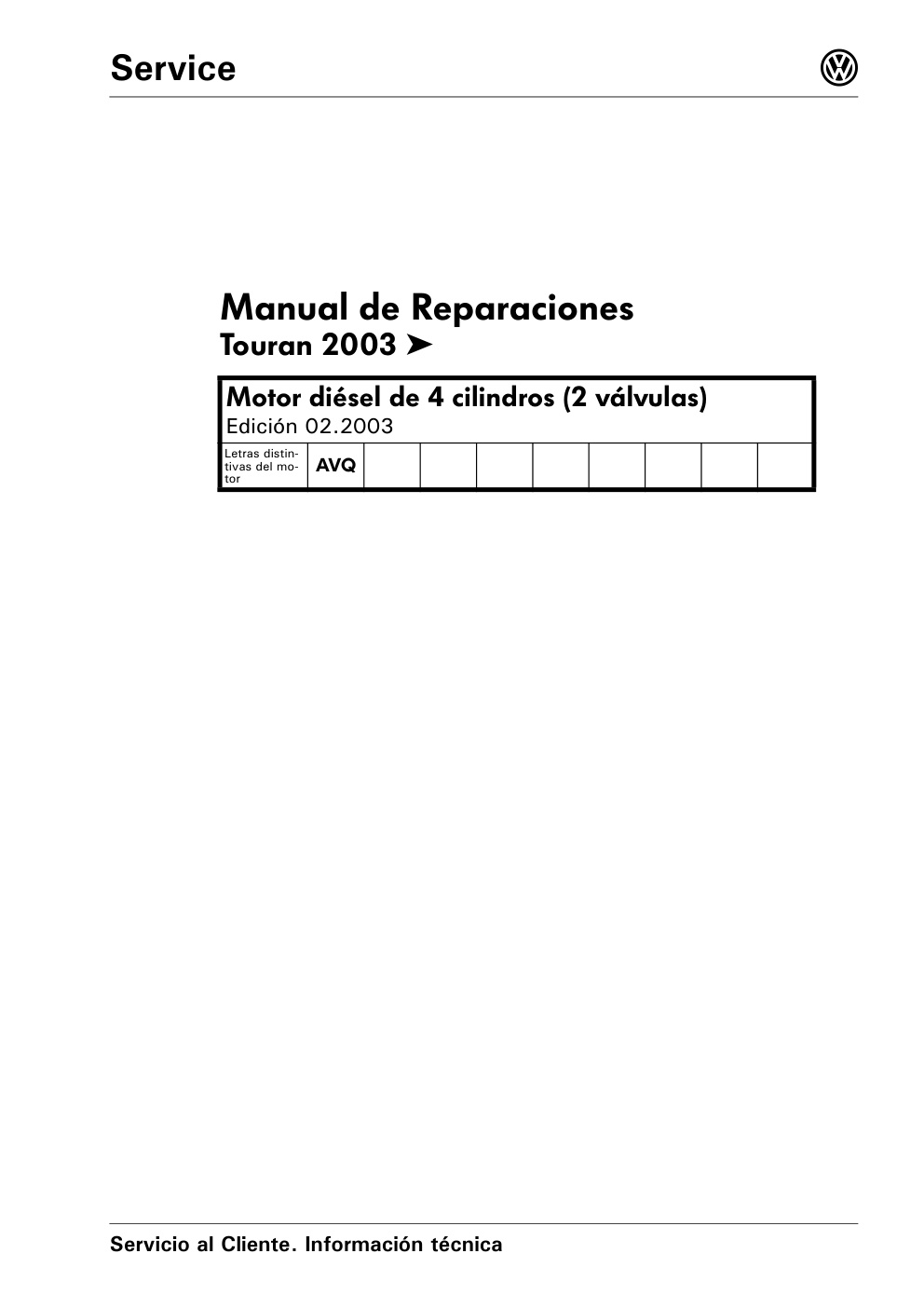 Première page de Manual de Reparaciones