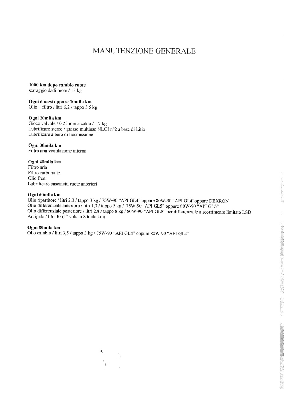 Première page de MANUTENZIONE GENERALE