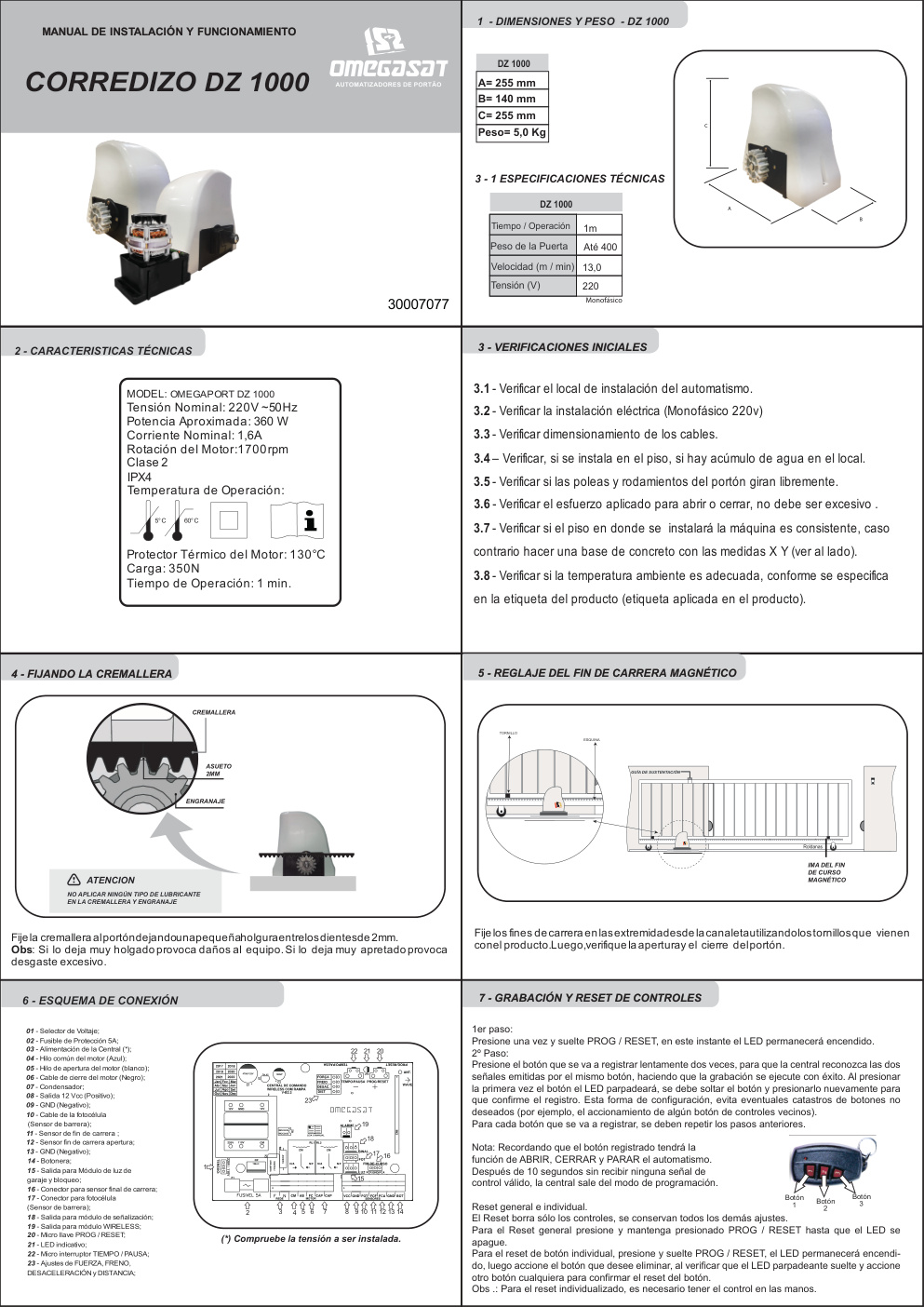 Première page de 30007077-MANUAL INST DESL 1000 ESP OMS