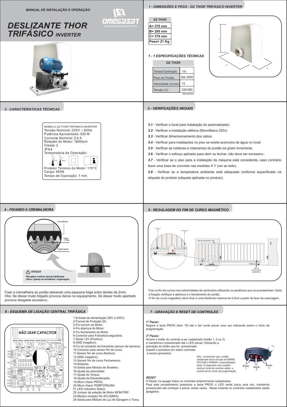Première page de MANUAL DZ THOR TRIFÁSICO INVERTER