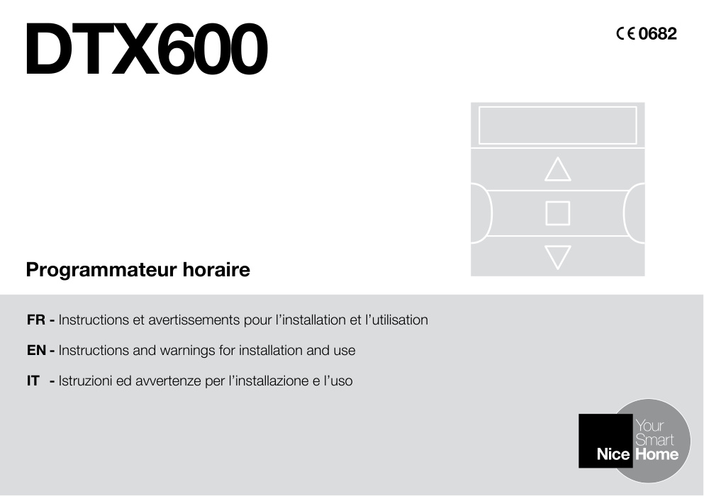 Première page de FR - Instructions et avertissements pour l’installation et l’utilisation