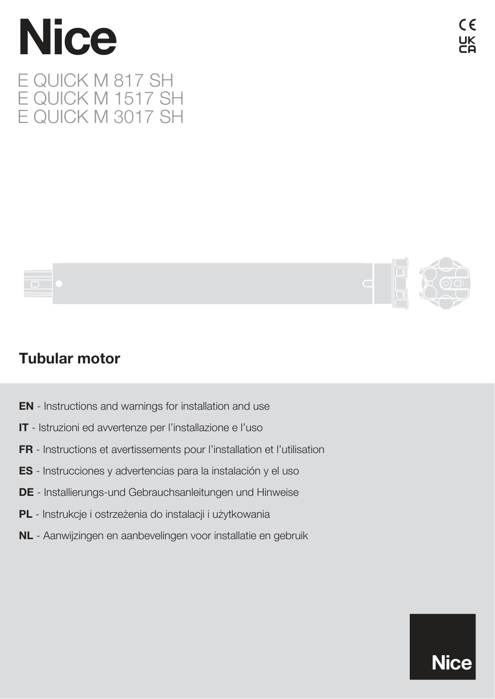 Première page de E QUICK M 817 SH