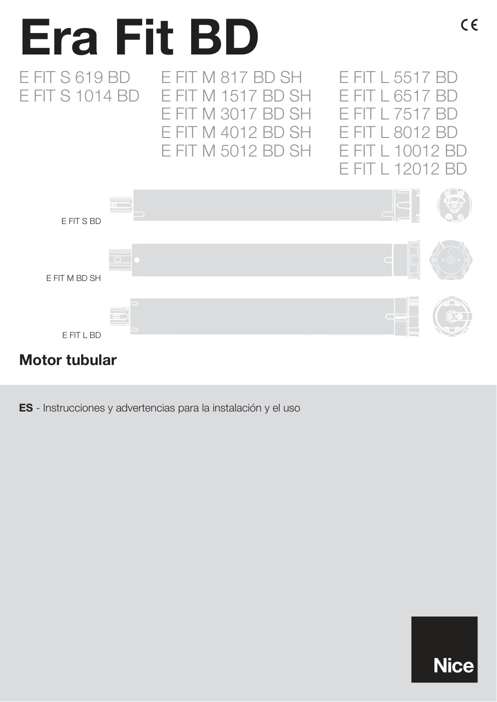 Première page de E FIT S 619 BD E FIT M 817 BD SH E FIT L 5517 BD