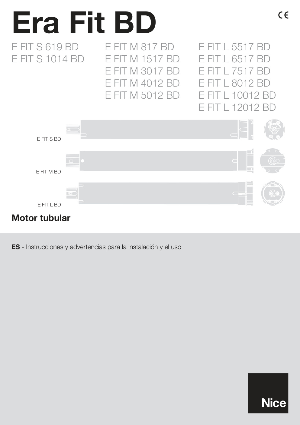 Première page de E FIT S 619 BD E FIT M 817 BD E FIT L 5517 BD