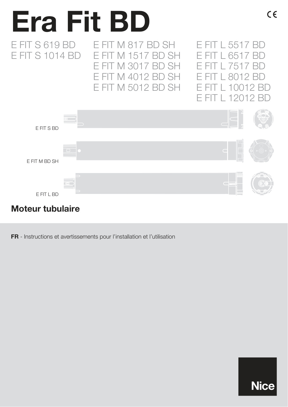 Première page de E FIT S 619 BD E FIT M 817 BD SH E FIT L 5517 BD