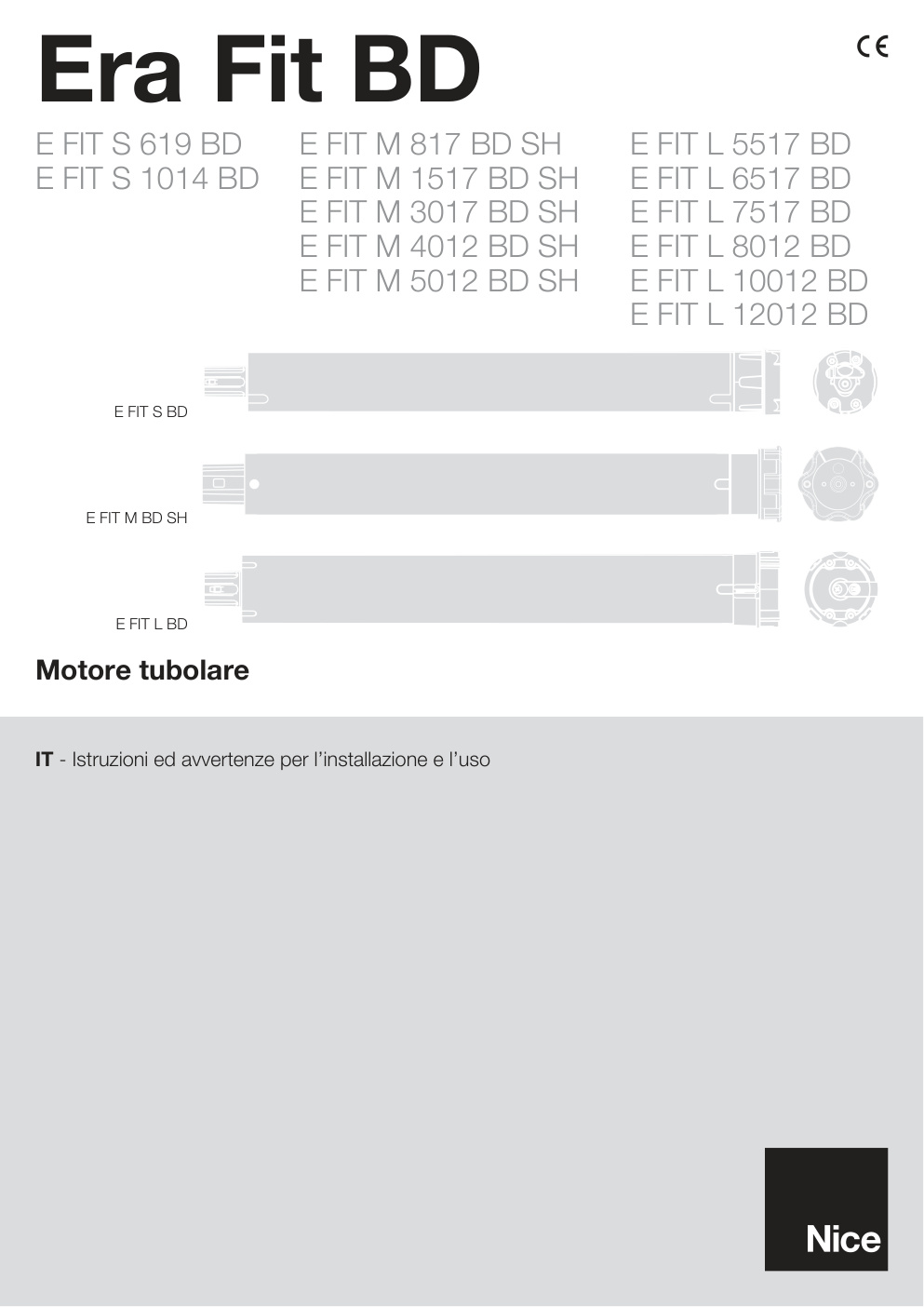Première page de E FIT S 619 BD E FIT M 817 BD SH E FIT L 5517 BD
