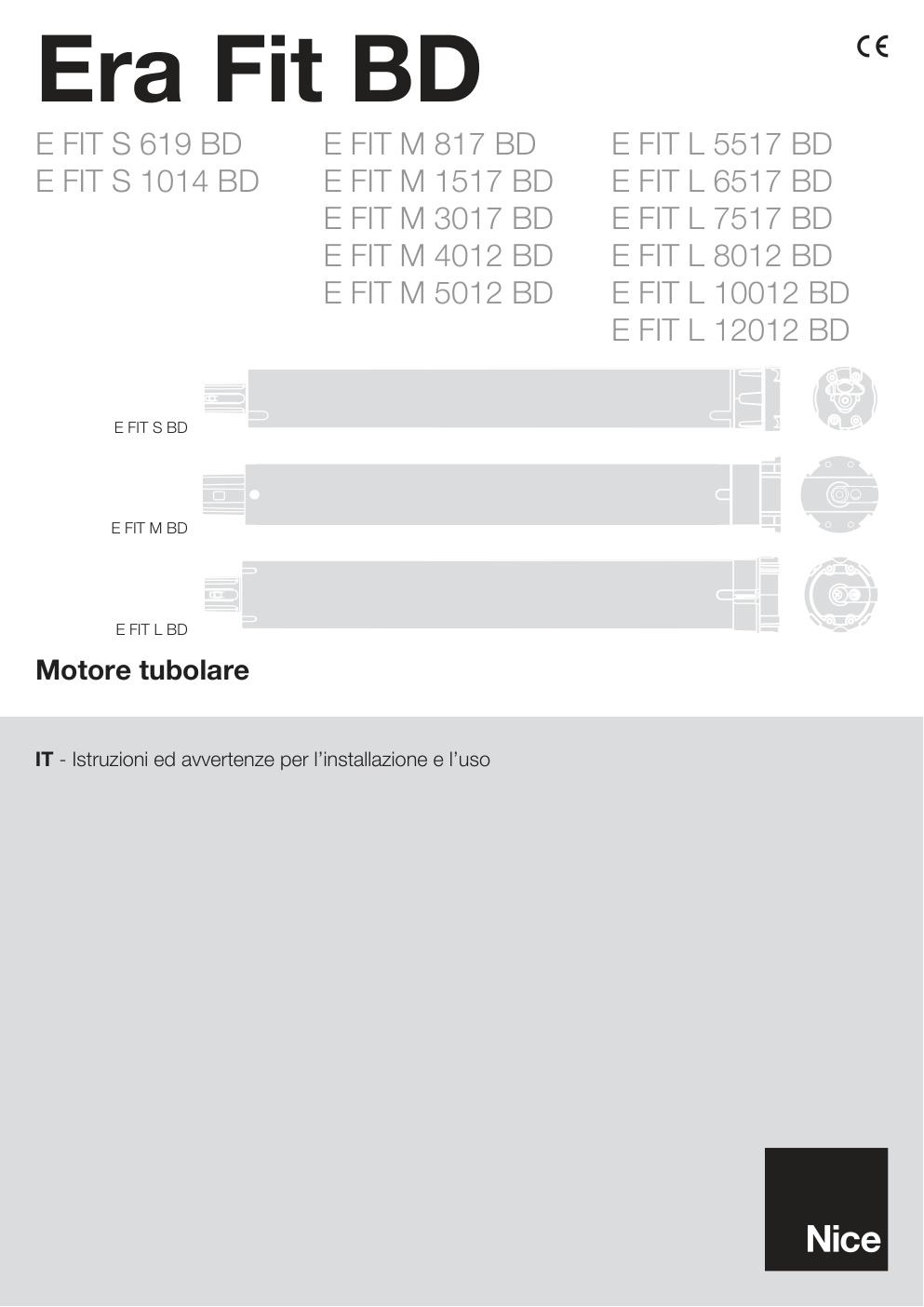 Première page de E FIT S 619 BD E FIT M 817 BD E FIT L 5517 BD