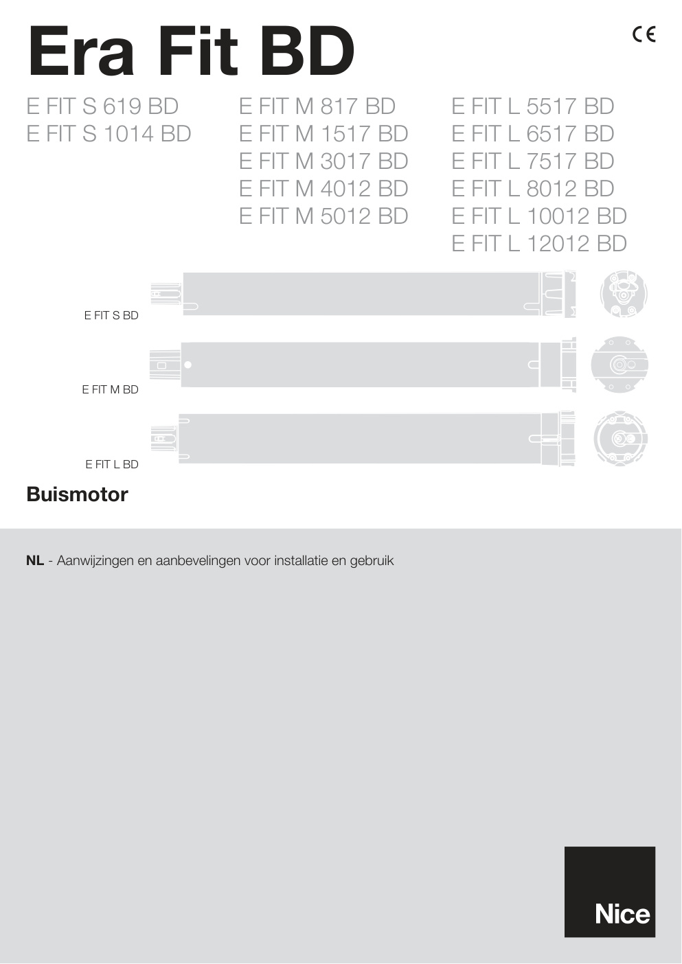 Première page de E FIT S 619 BD E FIT M 817 BD E FIT L 5517 BD