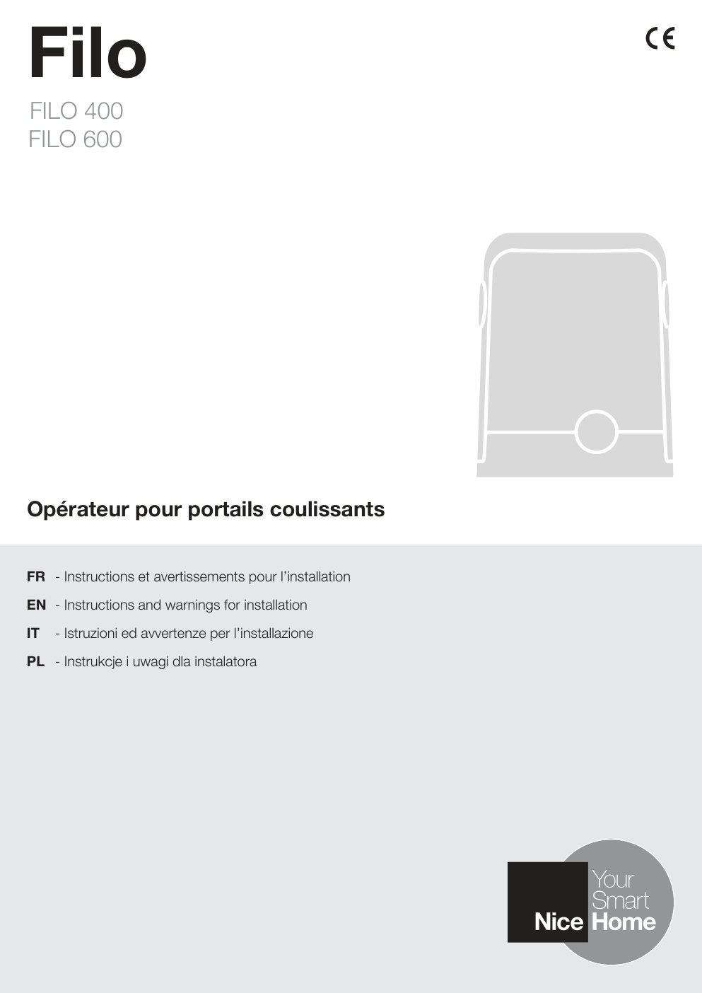 Première page de FR - Instructions et avertissements pour l’installation