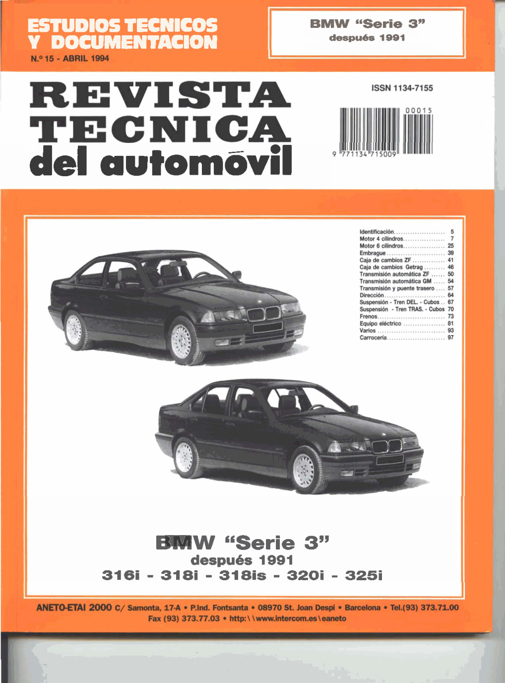 Première page de N.° 15 - ABRIL 1994