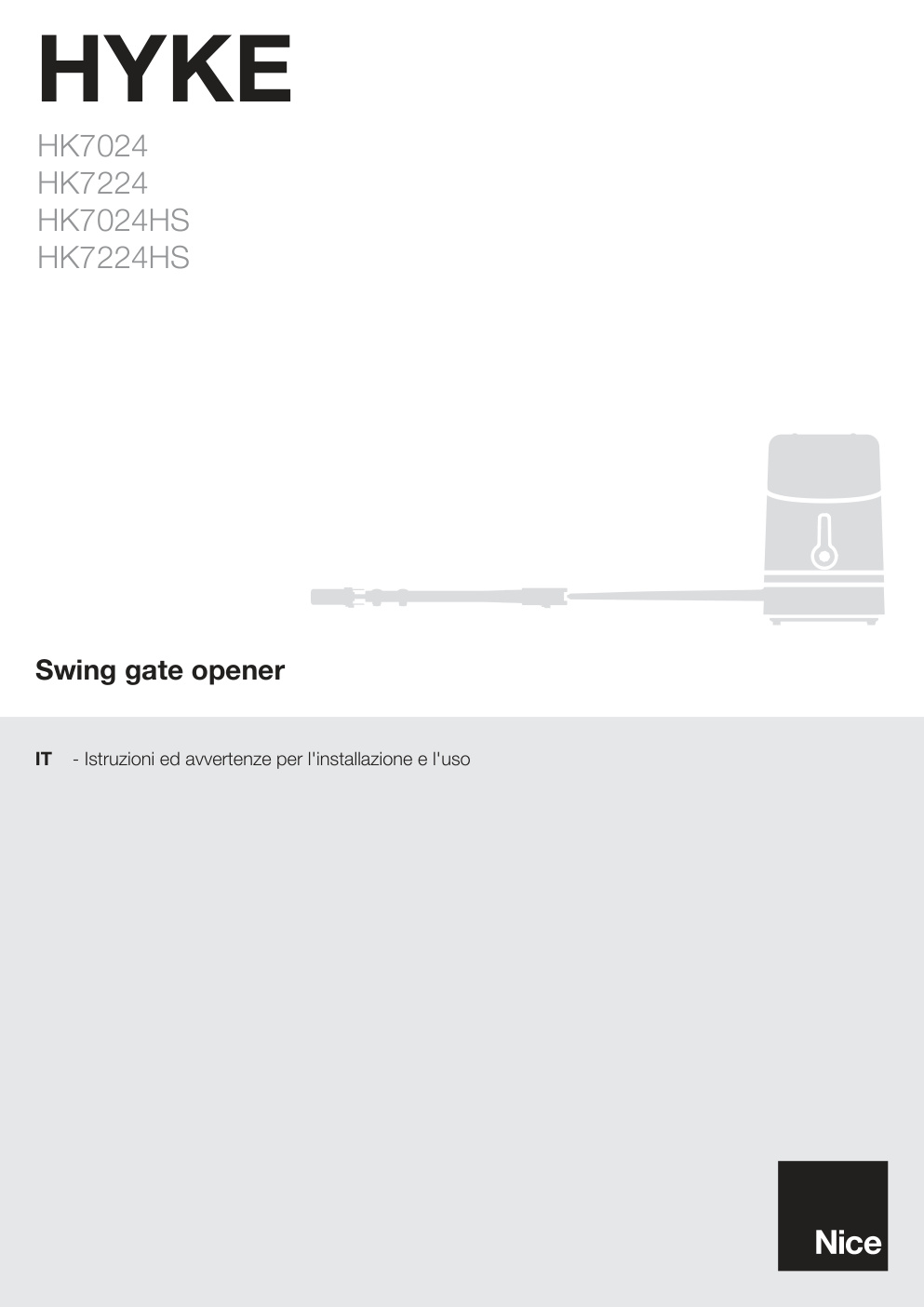 Première page de Swing gate opener