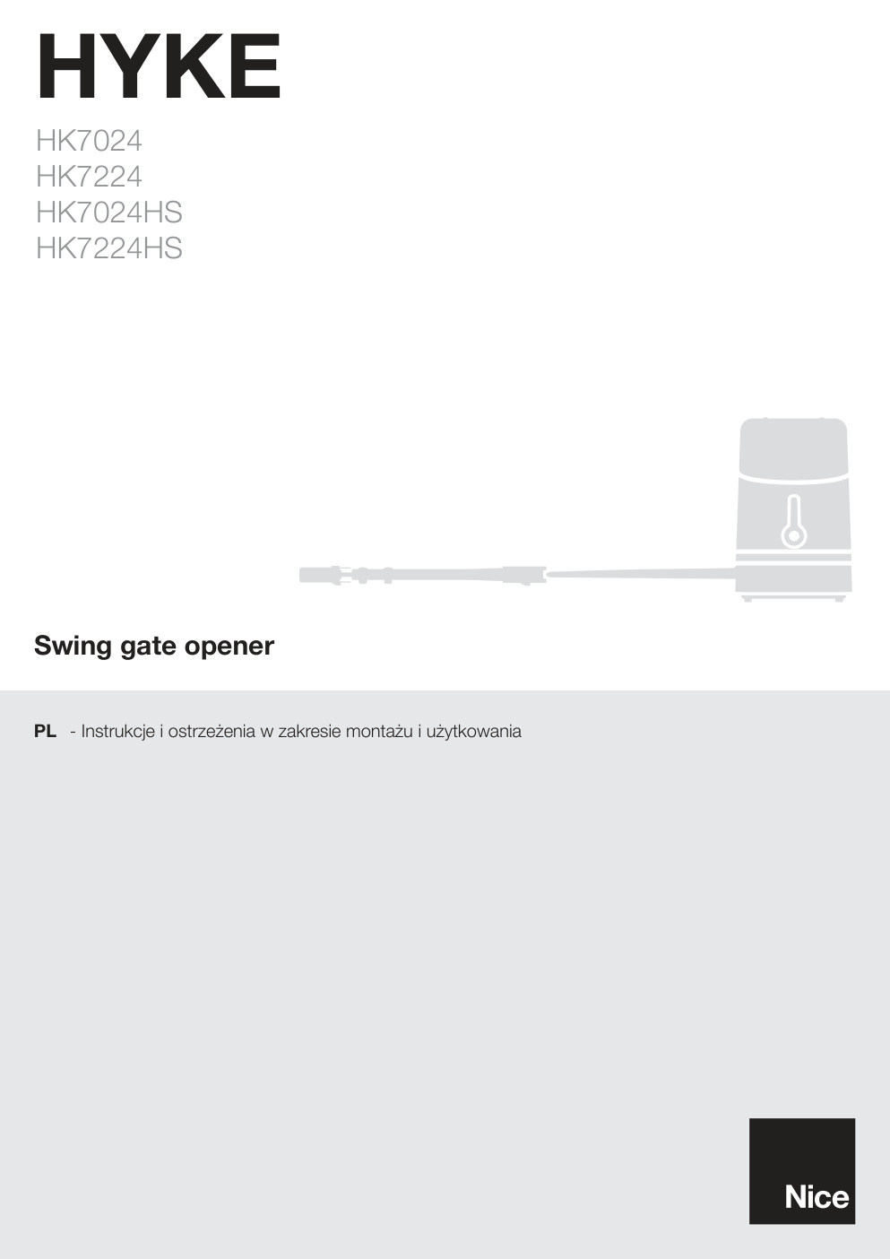 Première page de Swing gate opener