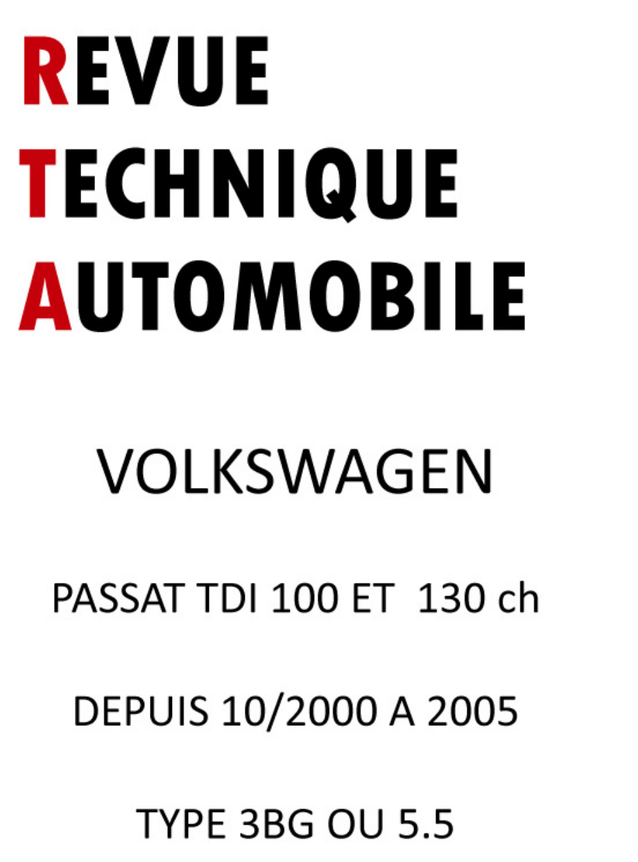 Première page de RTA 665 - PASSAT à partir de 10/2000