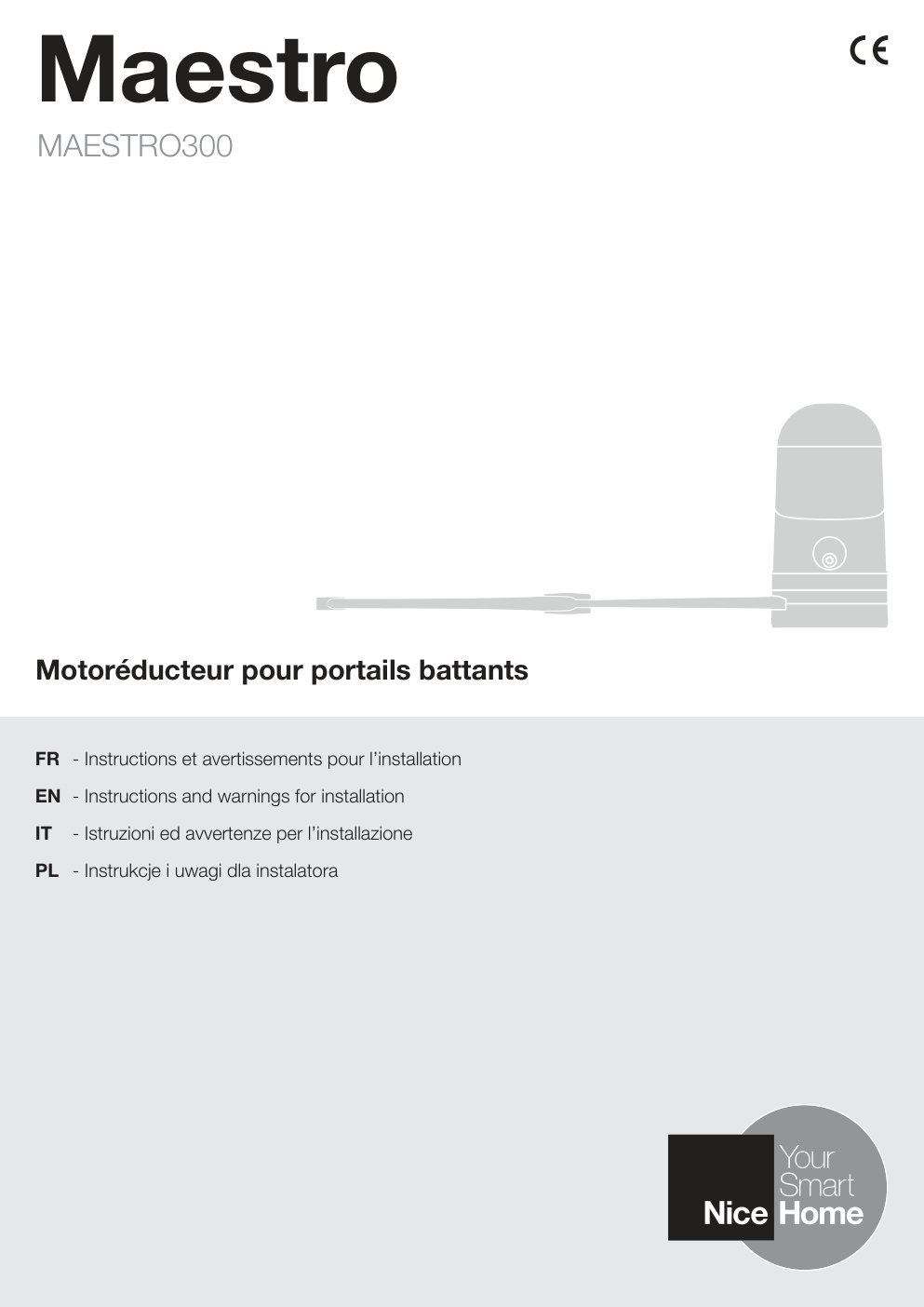 Première page de FR - Instructions et avertissements pour l’installation