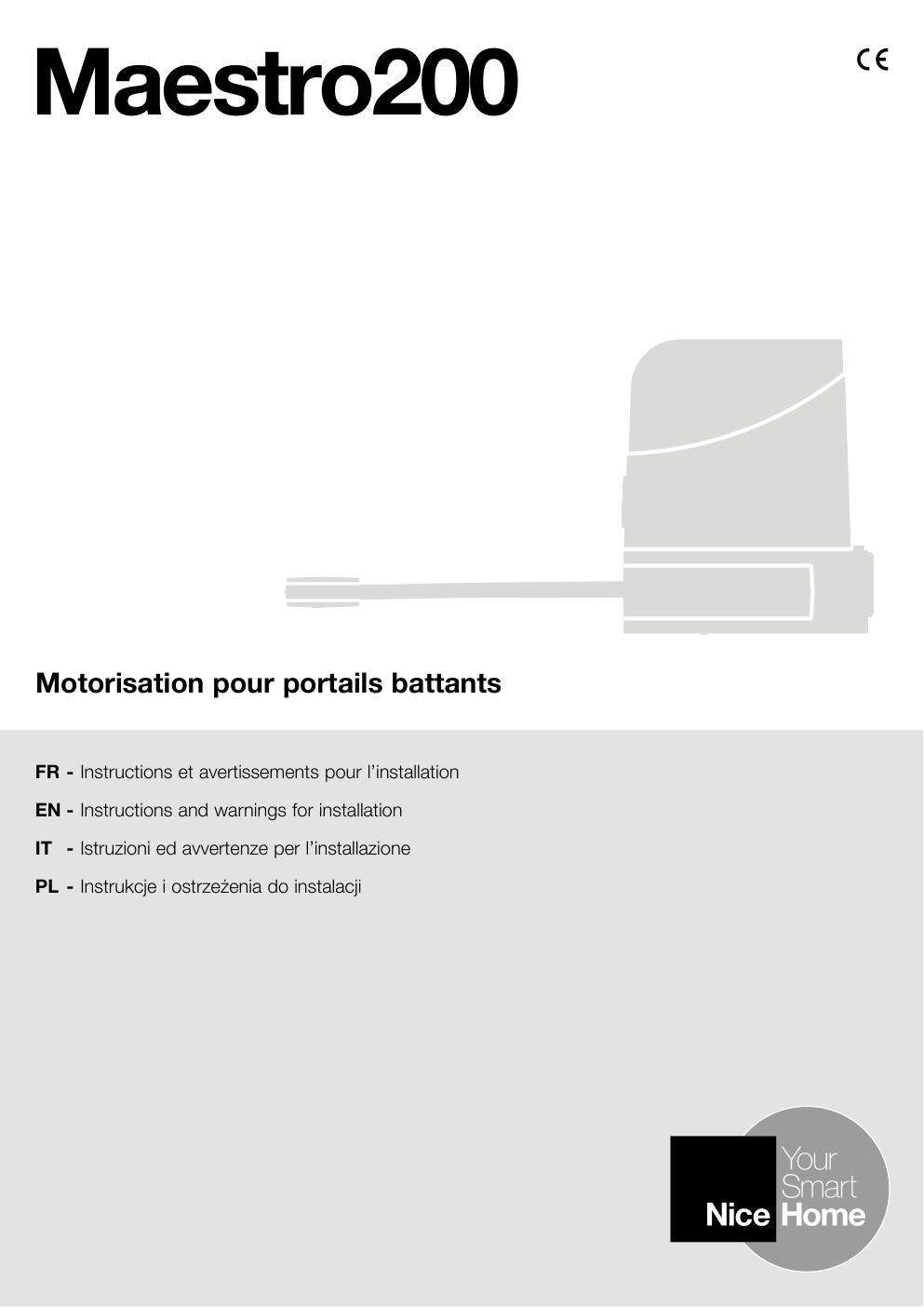 Première page de FR - Instructions et avertissements pour l’installation