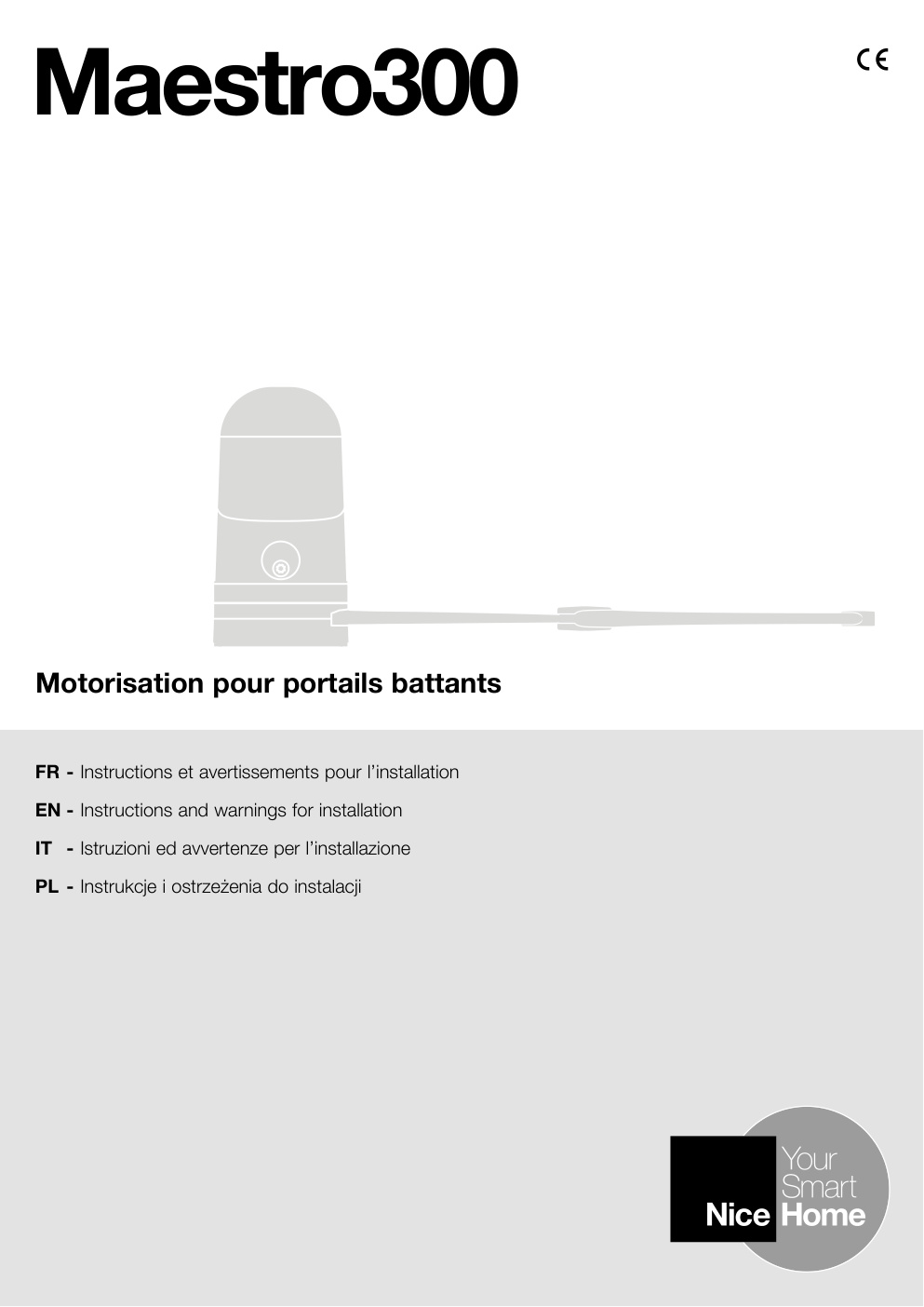 Première page de FR - Instructions et avertissements pour l’installation
