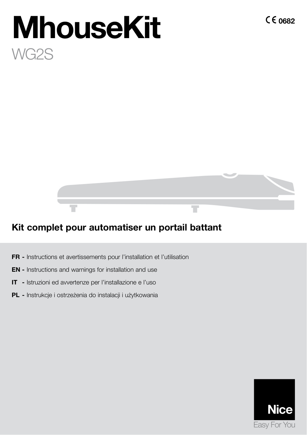 Première page de FR - Instructions et avertissements pour l’installation et l’utilisation