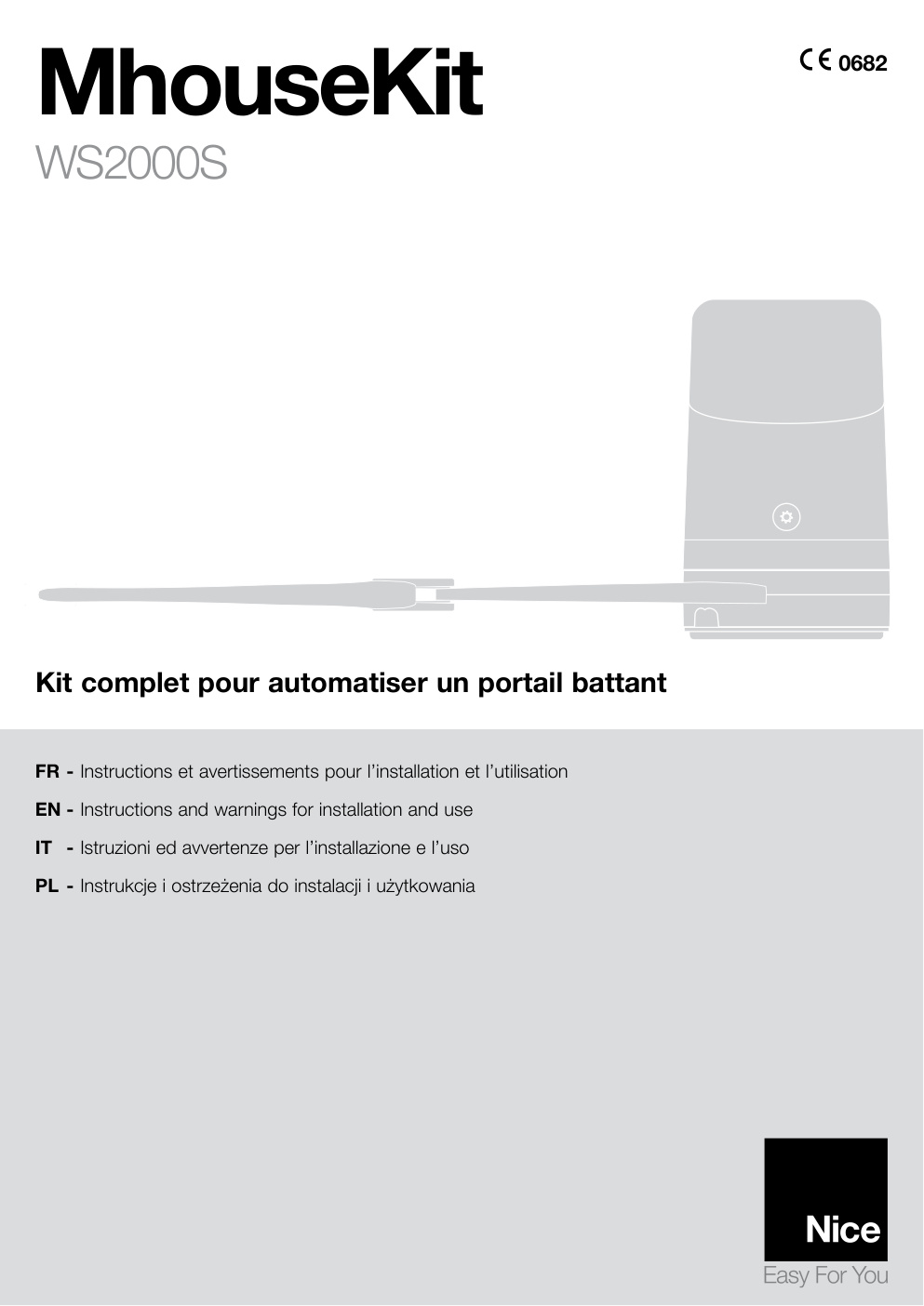 Première page de FR - Instructions et avertissements pour l’installation et l’utilisation