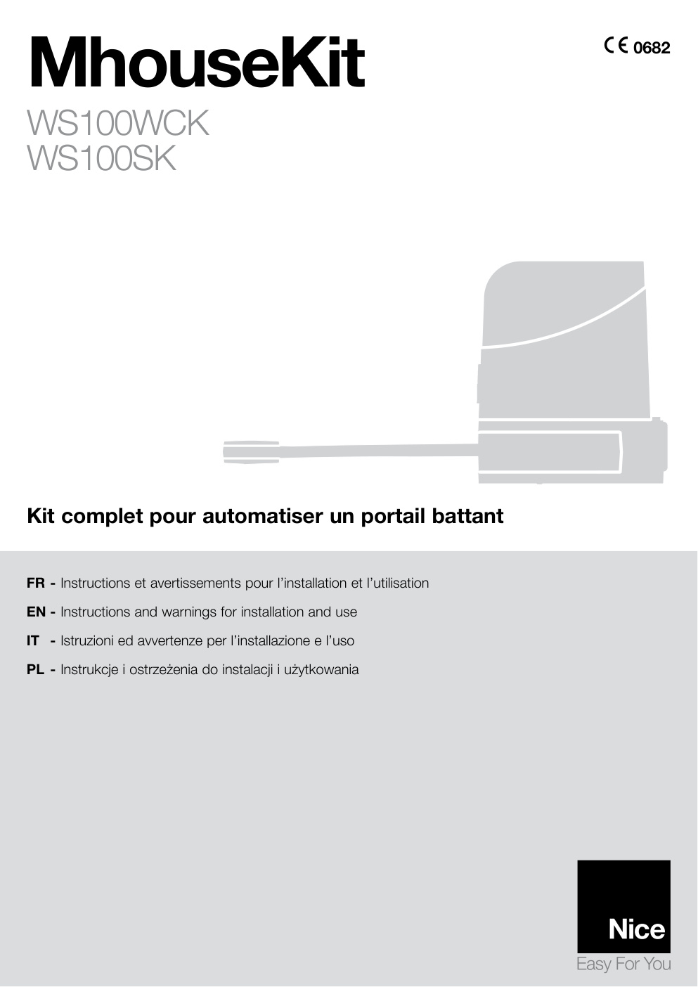 Première page de FR - Instructions et avertissements pour l’installation et l’utilisation