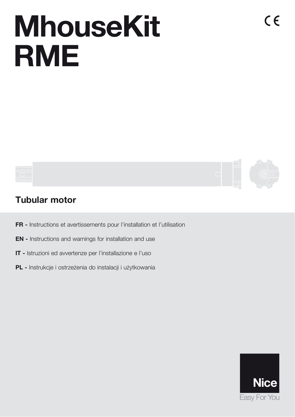 Première page de FR - Instructions et avertissements pour l’installation et l’utilisation