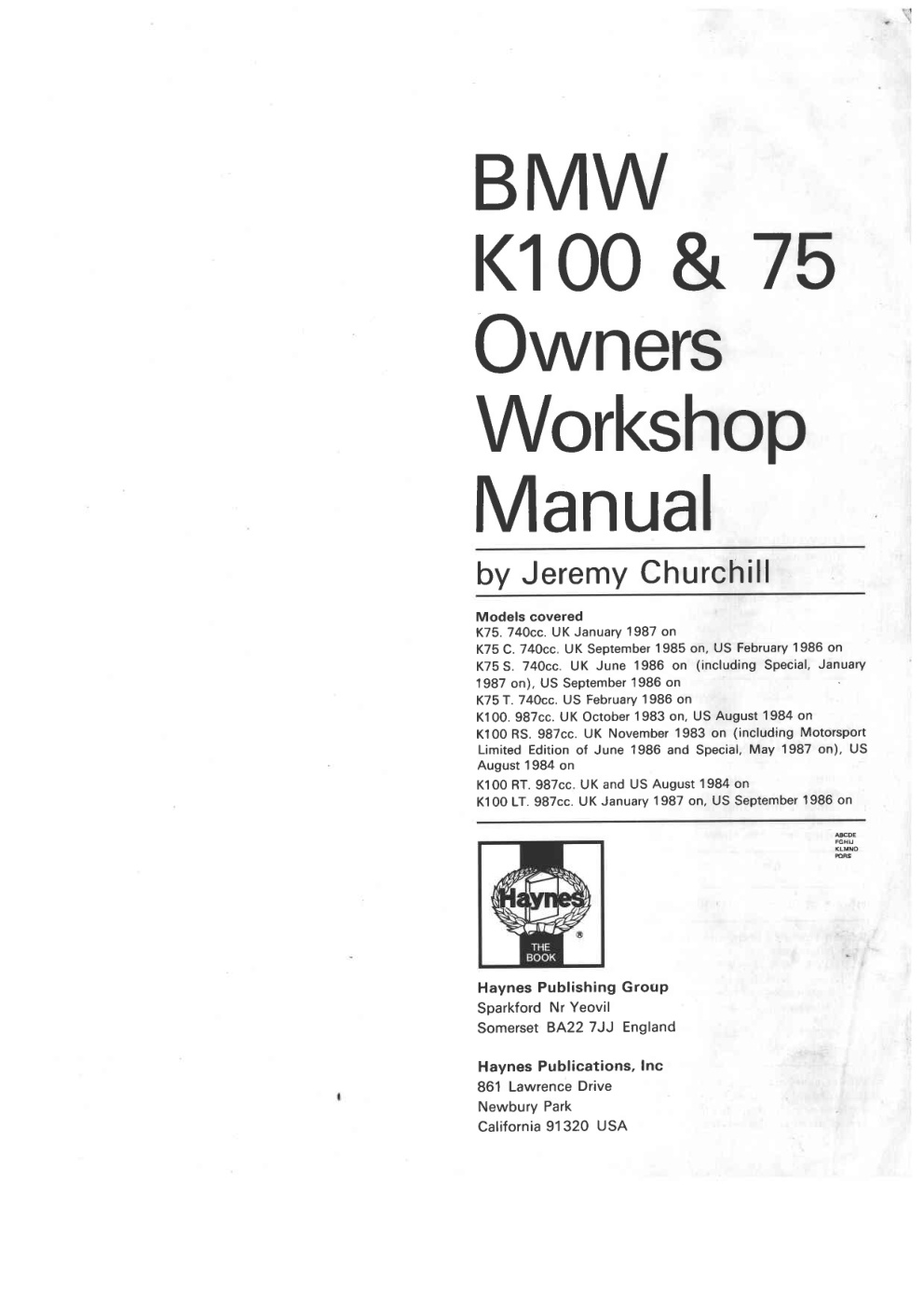 Première page de K100 & 75